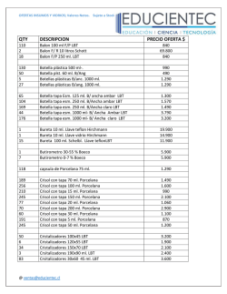 vidrios e insumos generales