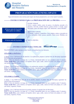 Preparaci&oacute;n - Hospital Nuestra Se&ntilde;ora del Rosario