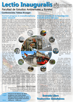 Facultad de Estudios Ambientales y Rurales Entrada Libre