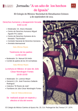 Jornada "A un a&ntilde;o de los hechos de Iguala