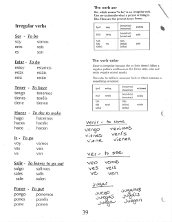 Irregular Verbs - 4J Blog Server