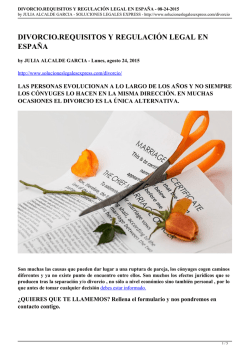 divorcio.requisitos y regulaci&oacute;n legal en espa&ntilde;a - 08-24-2015