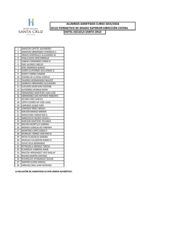 LISTADO DE ADMITIDOS GRADO SUPERIOR DIRECCI&Oacute;N