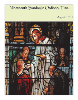 Nineteenth Sunday In Ordinary Time