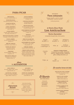 carta - Panchita | Saz&oacute;n Criolla