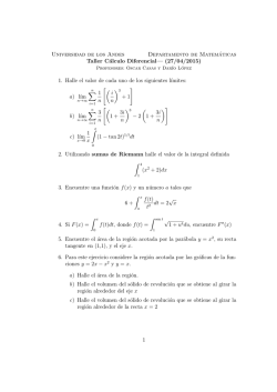 Taller 4 - Departamento de Matem&aacute;ticas, Universidad de los Andes