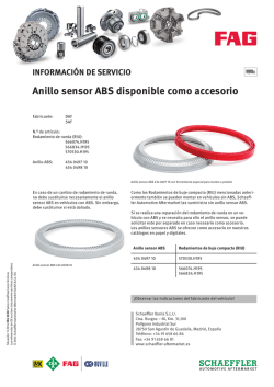 Anillo sensor ABS disponible como accesorio
