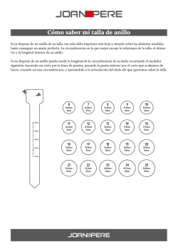 C&oacute;mo saber mi talla de anillo