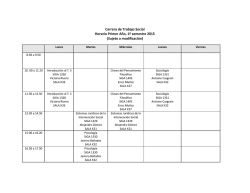 Carrera de Trabajo Social Horario Primer A&ntilde;o, 1&ordm; semestre 2015