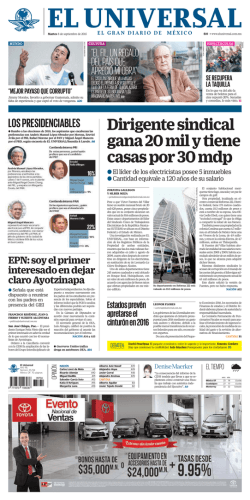 Dirigente sindical gana 20 mil y tiene casas por 30 mdp