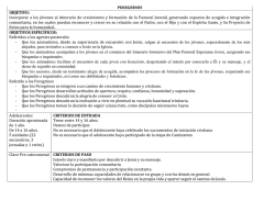 PEREGRINOS OBJETIVO - Vicar&iacute;a Esperanza Joven