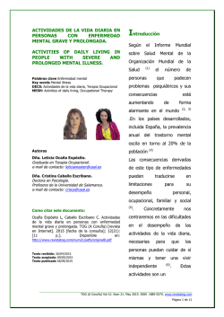 Actividades de la vida diaria en personas con enfermedad