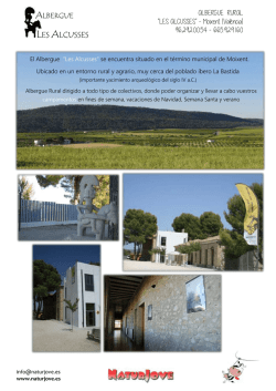 El Albergue &ldquo;Les Alcusses&rdquo; se encuentra ubicado en el t&eacute;rmino