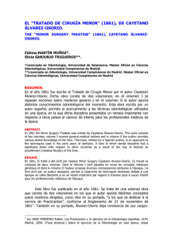 el &ldquo;tratado de cirug&iacute;a menor&rdquo; (1861), de cayetano &aacute;lvarez