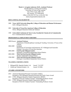 Mar&iacute;a G. Arregu&iacute;n-Anderson, Ed.D., Assistant