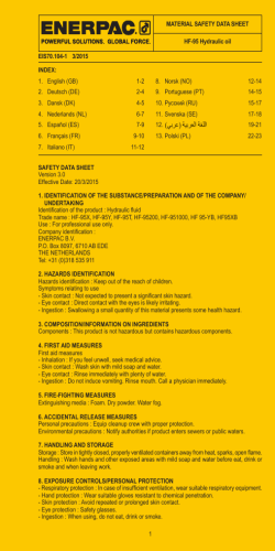 1 SAFETY DATA SHEET Version 3.0 Effective Date: 20/3/2015 1