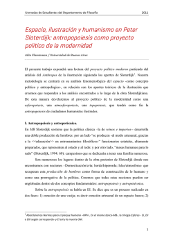 Espacio, ilustraci&oacute;n y humanismo en Peter Sloterdijk