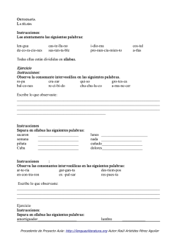 Ejercicio Instrucciones: