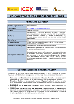 CONVOCATORIA FPA INFOSECURITY 2015