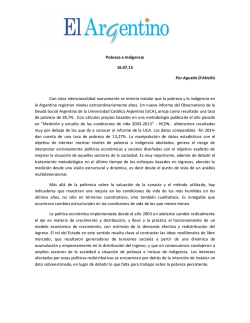 Pobreza e Indigencia 16.07.15 Por Agust&iacute;n D`Attellis Con clara