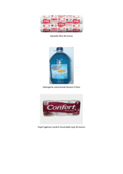 Sabanilla Elite 48 metros Detergente concentrado Genesis 5 litros