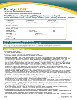 Pomalyst - the POMALYST REMS&trade; program