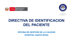 Identificaci&oacute;n verbal del paciente