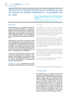 Alteraciones hidroelectrol&iacute;ticas secundarias al uso de enema de