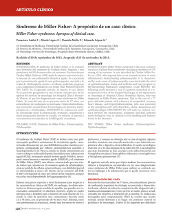 S&iacute;ndrome de Miller Fisher: A prop&oacute;sito de un