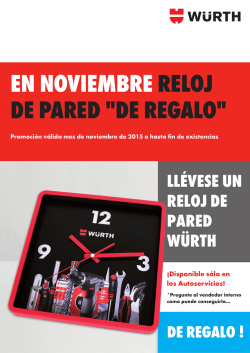 LL&Eacute;VESE UN reloj de pared w&uuml;rth