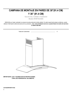 CAMPANA DE MONTAJE EN PARED DE 30&rdquo;(91.4 CM