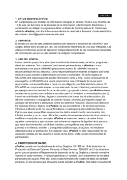 1. DATOS IDENTIFICATIVOS: En cumplimiento con el deber de