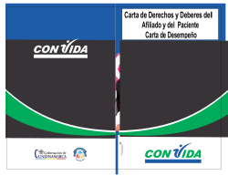 Carta de Derechos y Deberes del Afiliado y del Paciente Carta de