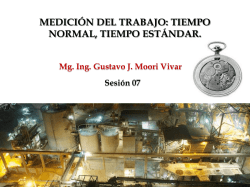 MEDICI&Oacute;N DEL TRABAJO: TIEMPO NORMAL