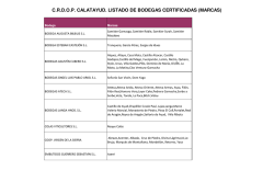 Listado bodegas certificadas D.O.P. Calatayud marcas