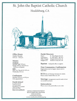 JWA-St. Johns - Saint John the Baptist Catholic Church, Healdsburg