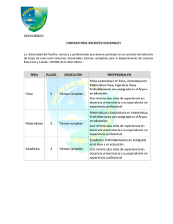 convocatoria docentes ocasionales