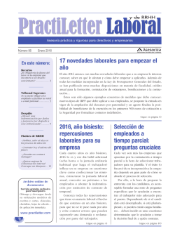 17 novedades laborales para empezar el a&ntilde;o
