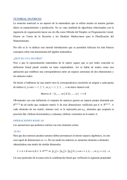 algebra matricial - Portal de ingenier&iacute;a y gesti&oacute;n de mantenimiento