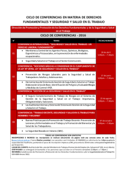 ciclo de conferencias en materia de derechos fundamentales y