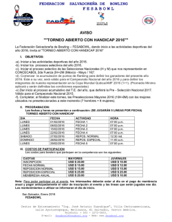 aviso torneo abierto con handicap 2016
