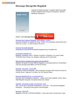 Descargar Discografia Megadeth