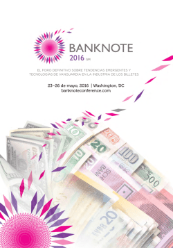 23&ndash;26 de mayo, 2016 | Washington, DC banknoteconference.com