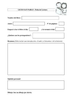 Ficha de Lectura - Liceo San Pablo