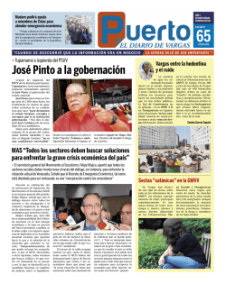 Jos&eacute; Pinto a la gobernaci&oacute;n