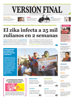 El zika infecta a 25 mil zulianos en 2 semanas