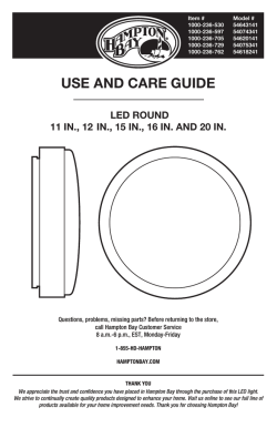 USE AND CARE GUIDE