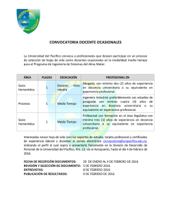 convocatoria docente ocasionales