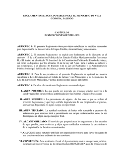 Reglamento de Agua Potable