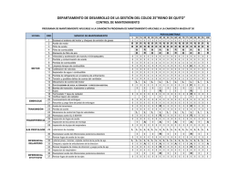 departamento de desarrollo de la gesti&oacute;n del colog 25"reino de quito"